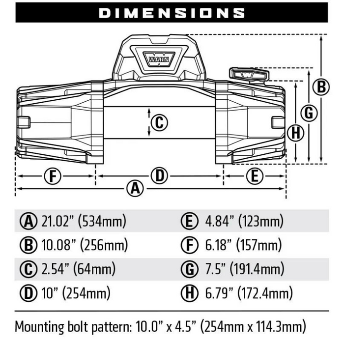 Warn VR EVO 12 12,000LB Winch With Steel Rope 103254