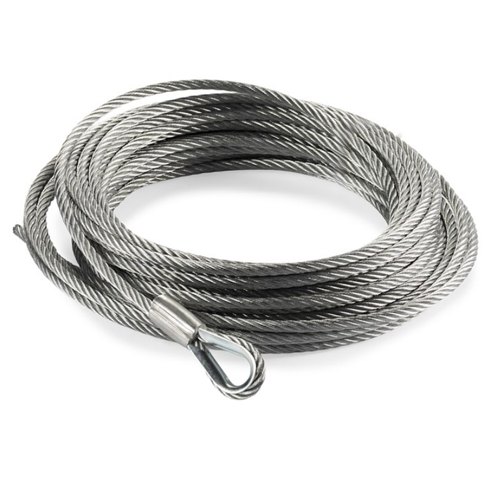 Warn Winch Rope 4500 Pound Capacity 1/4 Inch Diameter X 50 Ft Steel Gray Model 111382