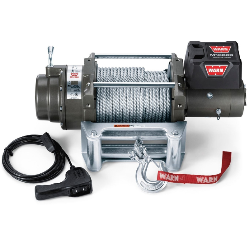 Warn M12 12V Heavyweight Winch With 125 Feet Steel Rope Model 17801 ...