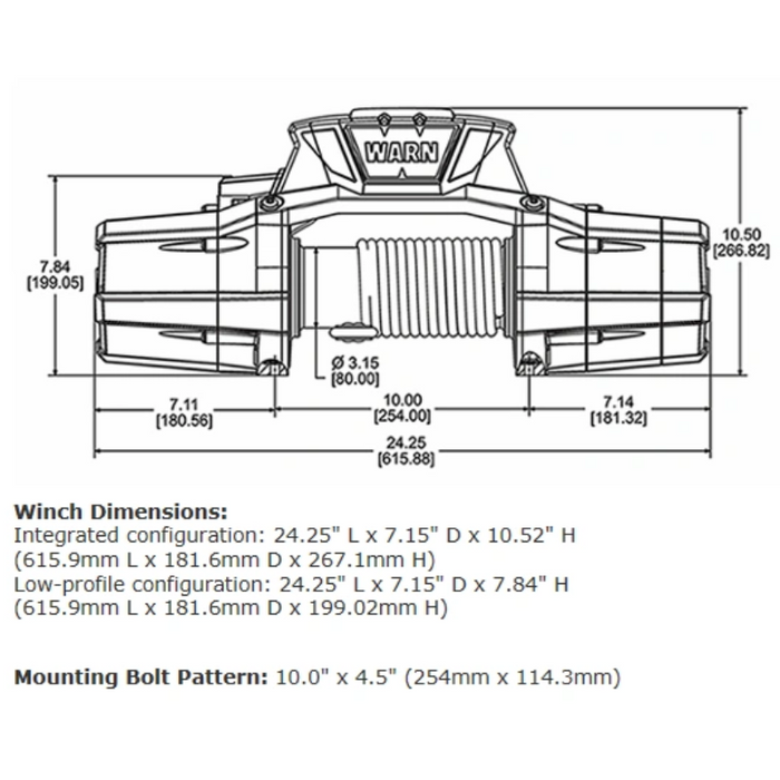 Warn ZEON 12-S 12,000LB Winch With Synthetic Rope 95960