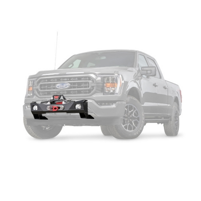 Warn Winch Carrier For Mid-Frame Or Foot Down Mounted Winches Up To 12K In Capacity (*Designed For Use With Warn Zeon Or VR Evo Winches) Model 107650