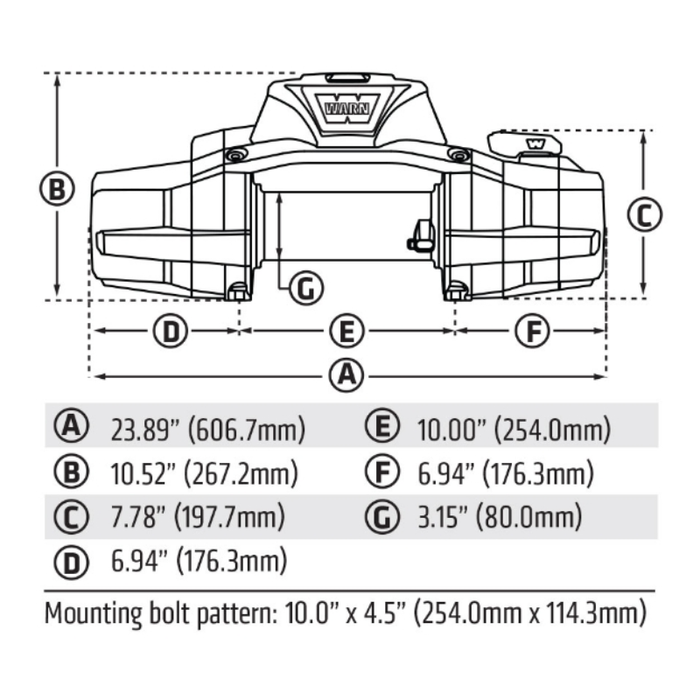 Warn WARN ZEON XD 14-S Winch 14,000 Pull Capacity With 80" Feet 3/8 Spydura Synthetic Rope Model 110014