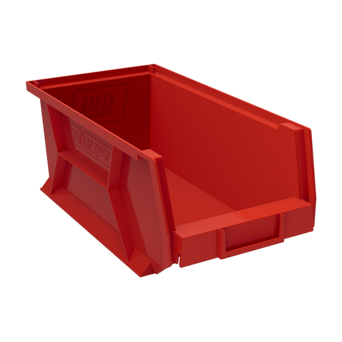 Weather Guard Red Bins, 6in x 8.2in x 13.2in, (6 pack) Model 9856-7-02