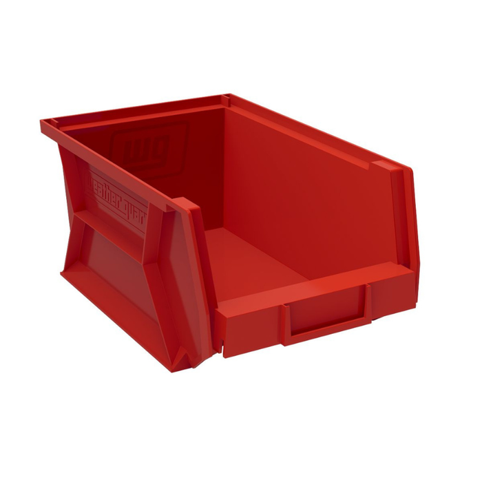 Weather Guard Red Bins, 6in x 7.8in x 15.4in, (6 pack) Model 9859-7-02