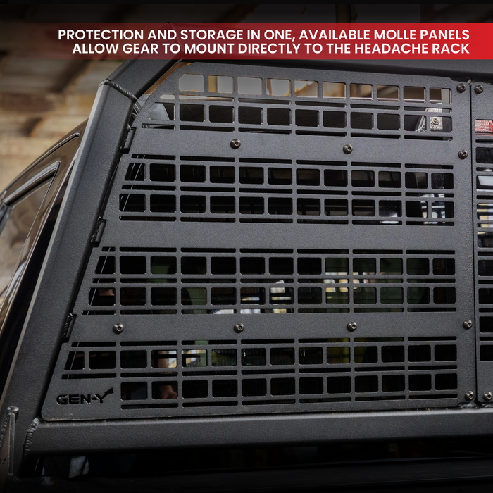 Gen-Y DEFIANCE - Center Molle Panel - Headache Rack - GM 2500 & 3500 2020-Current Model GH-28107