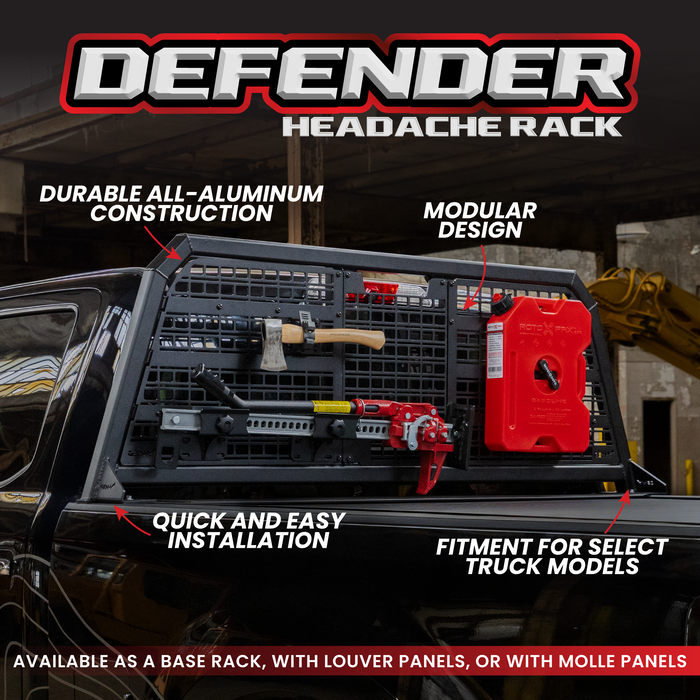 Gen-Y DEFIANCE - 2 Outer Molle Panels - Headache Rack - GM 2500 & 3500 2020-Current Model GH-28207
