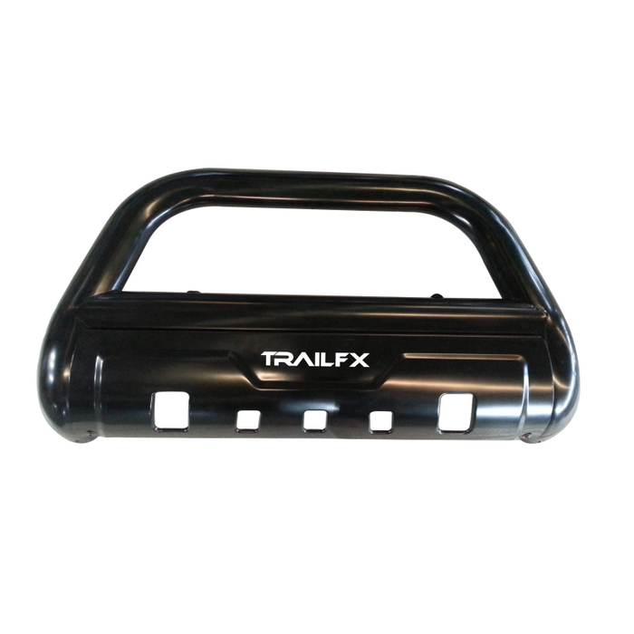 TrailFX 3.5" Oval Bull Bar w/ Skid Plate Powder Coated Black Steel Use G9018MK To Mount Optional Lighting Model B1506B