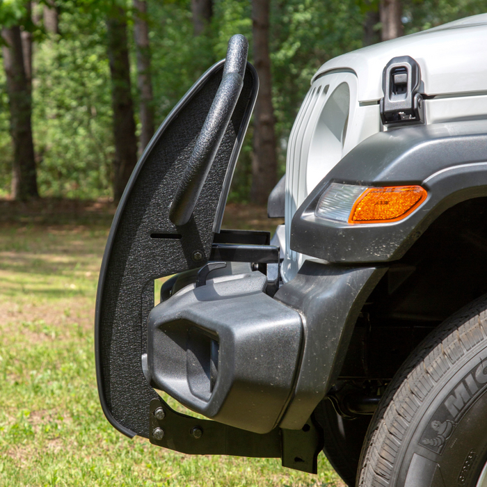 ARIES Pro Series Black Steel Grille Guard with Light Bar, Fits Select Jeep JL, Gladiator Model 2170032