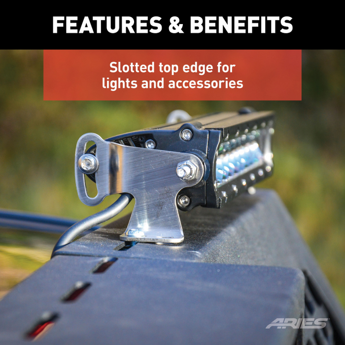 ARIES Switchback Black Aluminum Headache Rack, Fits Select Dodge, Ram 1500, 2500, 3500 Model 1110111