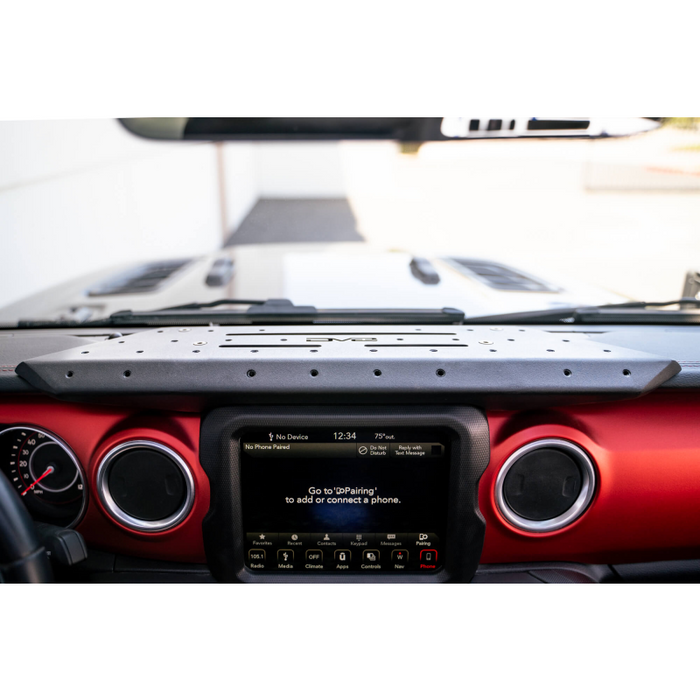 DV8 Offroad 2018-2025 Jeep Gladiator JT Wrangler JL, JLU Digital Device Dash Mount Model DMJL-01