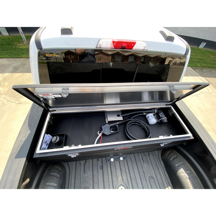 The FuelBox Tank and Tool Box Combo 57 Gallon 1" Taller Toolbox Smooth & Sprayed Finish Model FTC60BMS