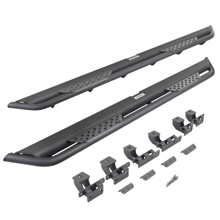 Go Rhino Dominator Xtreme DT Step Nerf Bars with Rocker Panel Mounting Bracket Kit Model DT4506T