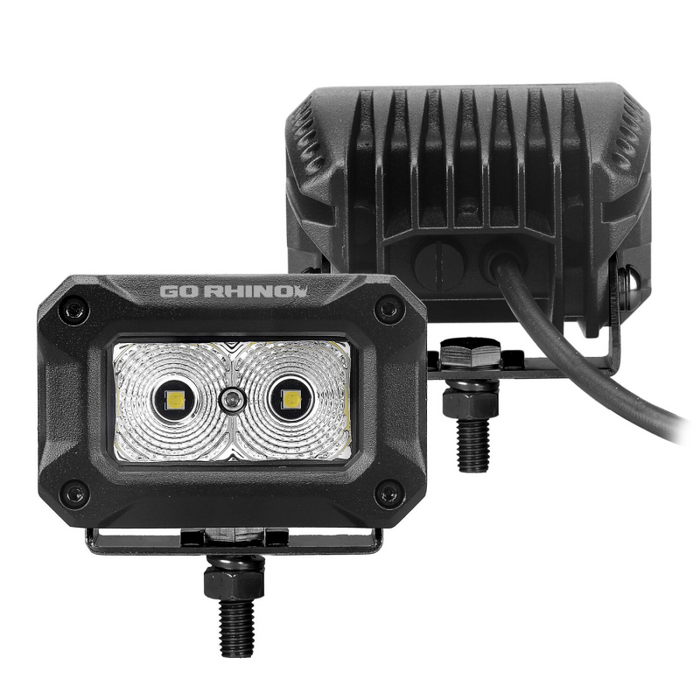 Go Rhino Bright Series 3x2 Rectangular LED Flood Lights Model 751003023FBS