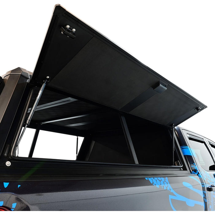 Westin EXP Truck Cap with Solid Front Glass Matte Black Model 16-14685