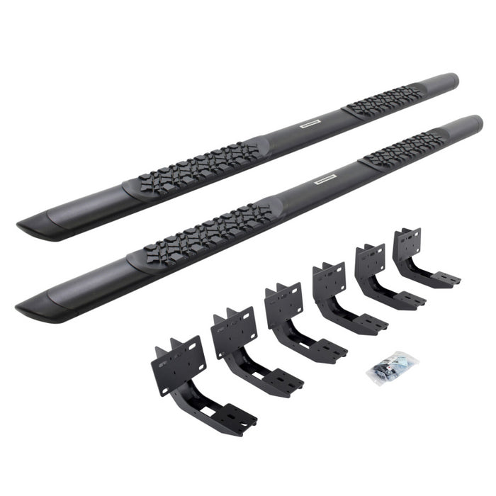 Go Rhino V-Series V3 Aluminum Step Nerf Bars and Mounting Brackets Kit Textured Black Model V3439980T