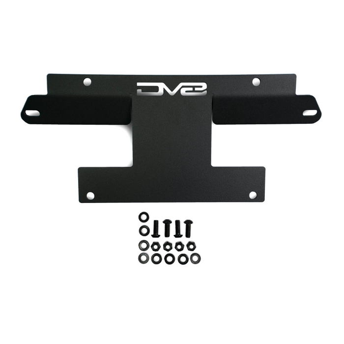 DV8 Offroad 2021-2026 Ford Bronco Factory Front Bumper License Relocation Bracket Model LPBR-02