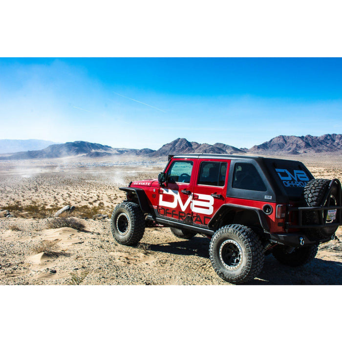 DV8 Offroad 2007-2018 Jeep Wrangler JK JKU Wide Fender Flares Front and Rear Model FENDB-02