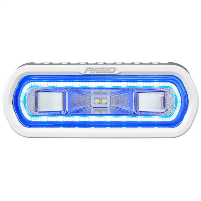 Rigid Industries SR-L Series Marine Spreader Pod, 2 Wire, Surface Mount, White W/Blue Halo Model 51101