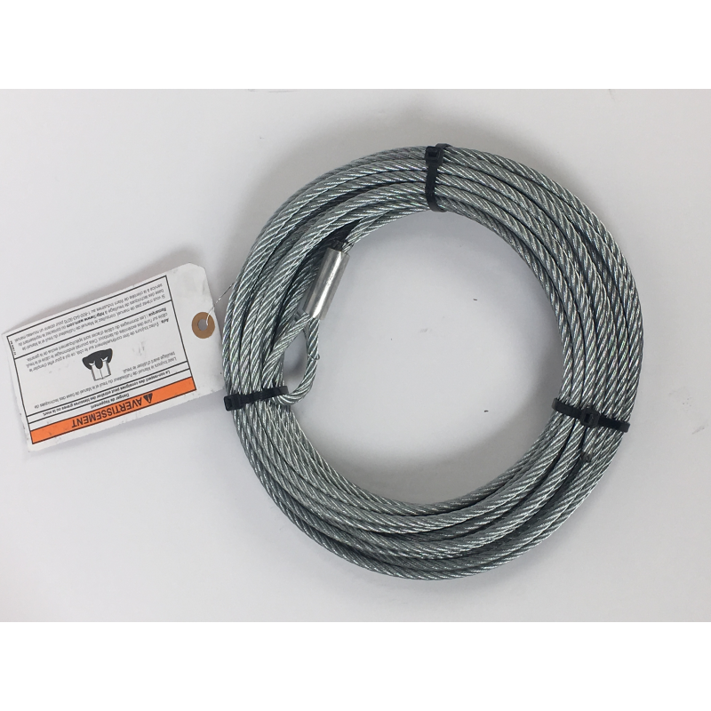 Warn Steel Rope Assembly 7/32 Inch Diameter X 50 Feet Length Model 100 ...