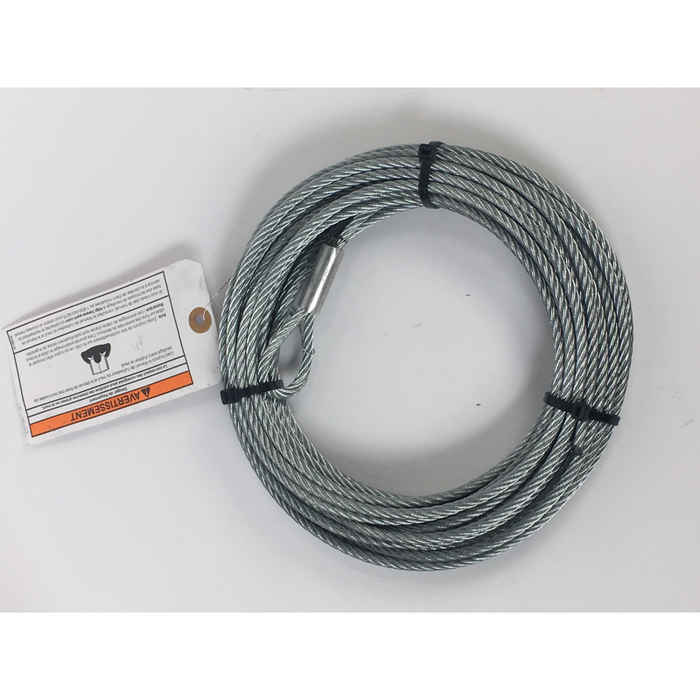 Warn Steel Rope Assembly 7/32 Inch Diameter X 50 Feet Length Model 100972