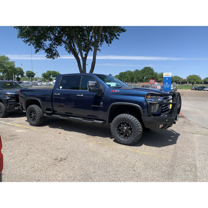 Bodyguard T2 Front Extreme - Sensor Cutouts Factory Fog Cutouts Receiver Hitch Skid Plate W/O Mesh Grille With Camera Harness Texture Black Powder Coat Model EEC20BYHTNH