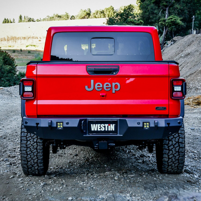 Westin WJ2 Rear Bumper w/Sensors Steel Textured Black Model 59-82075