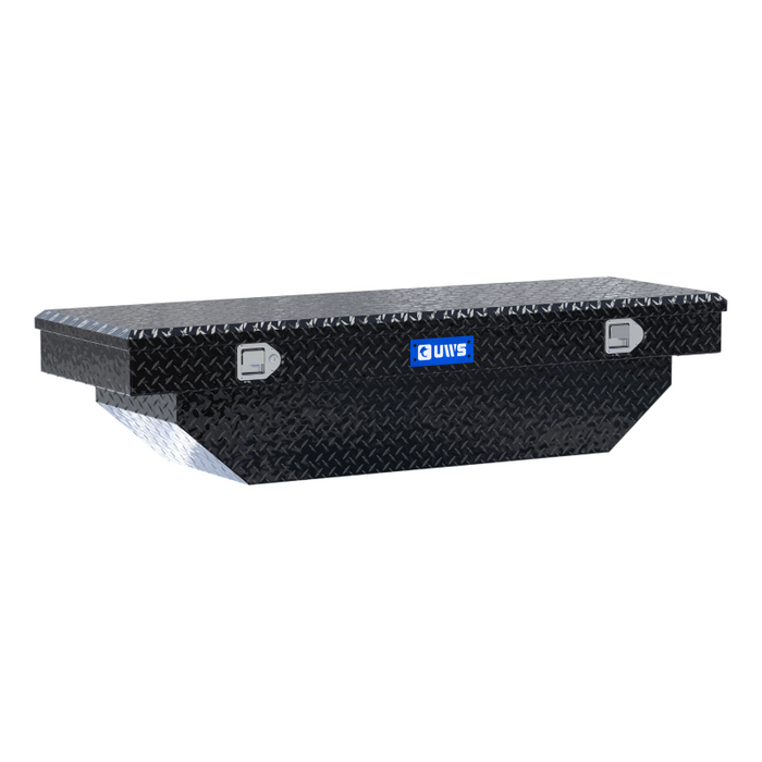UWS 63" Angled Crossover Truck Tool Box Model TBS-63-A-BLK