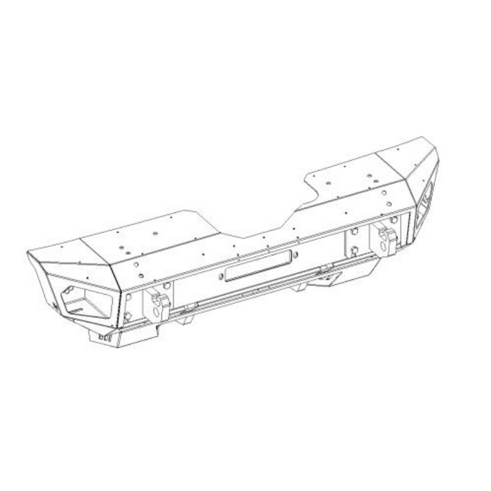Go Rhino Trailline Winch Ready Front Stubby Bumper for Jeep Wrangler JL, JLU & Gladiator JT Model 230211T