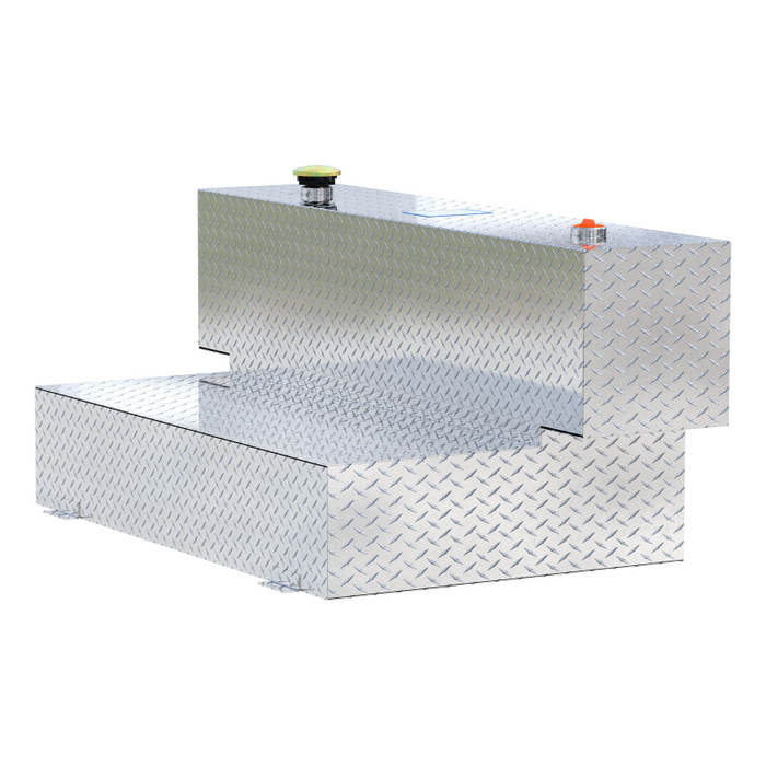 UWS Bright Aluminum HammerHead-Style 100-Gallon Aluminum L-Shape Transfer Tank Model TT-100HH