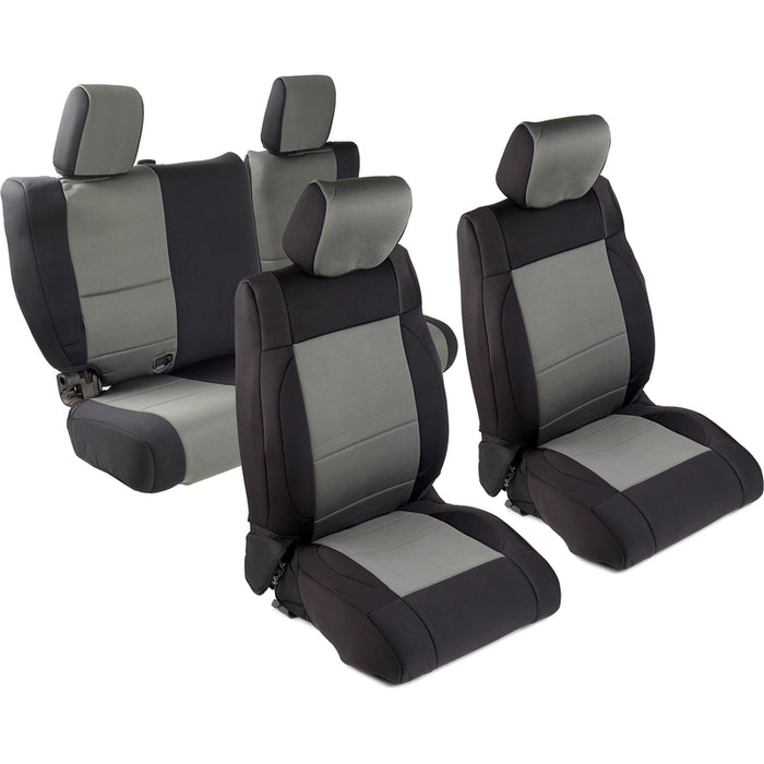 Smittybilt Neoprene Seat Cover Set Front/Rear – Charcoal (2007 JKU) Model 471822