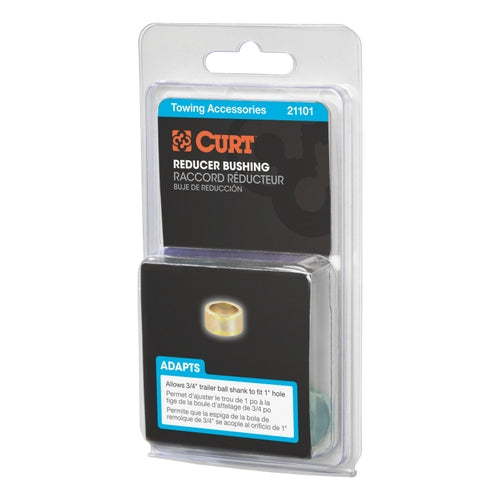 CURT Trailer Hitch Ball Hole Reducer Bushing, Reduces 1-Inch Diameter to 3/4-Inch Stem Model 21101