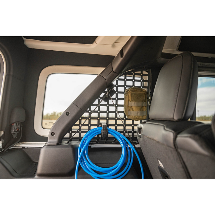 DV8 Offroad 2018-2026 Jeep Wrangler 4-Door Rear Window Pocketed Molle Panels Model MPJL-02