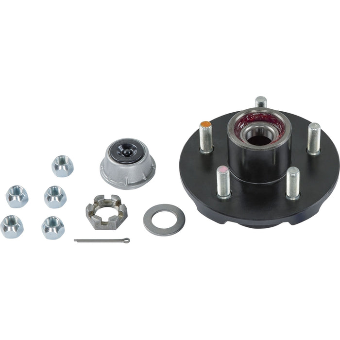 CURT Complete Pre-Greased Hub Assembly with Lug Nuts - 3,500-lb. Axles, 1/2" Stud Model 2024013263