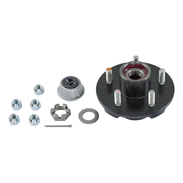CURT Complete Pre-Greased Hub Assembly with Lug Nuts - 3,500-lb. Axles, 1/2" Stud Model 2024013263