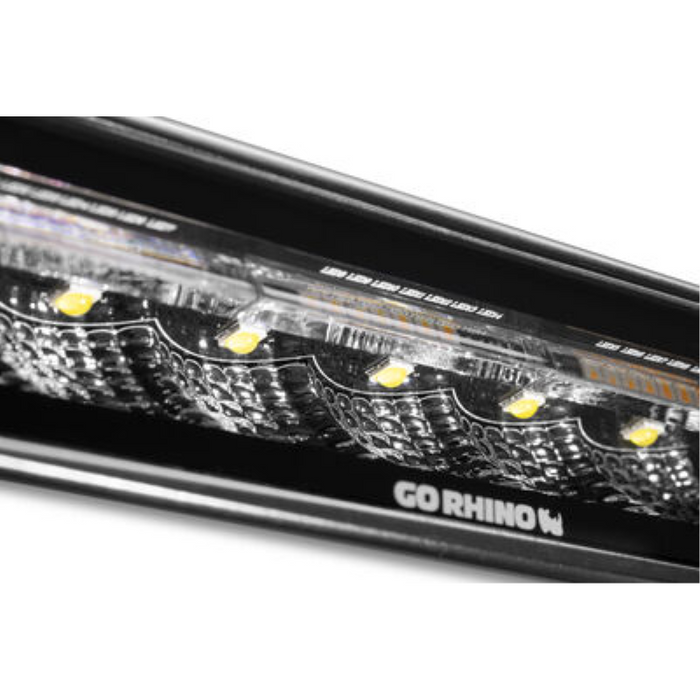 Go Rhino Blackout Series SIXLINE 6-LED Flood Light Pods, W/Amber LEDs Model 750600622FBS