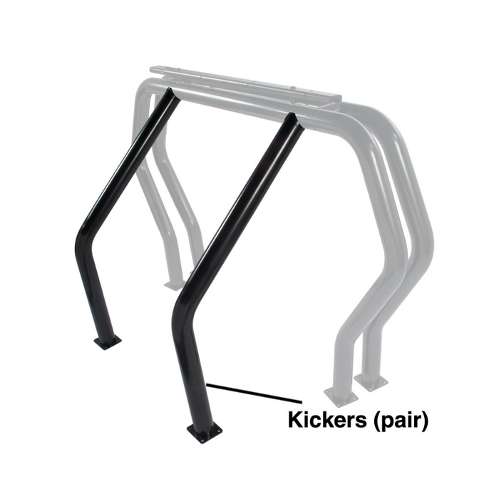 Go Rhino Bed Bar Component Pair of Kickers (Between wheel wells) Black Powdercoat Model 9560B