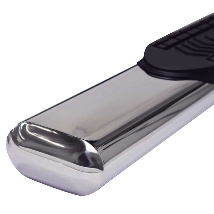 TrailFX 6" Oval Straight Step Nerf Bars W/ Step Bars Polished Stainless Steel Model A8255S