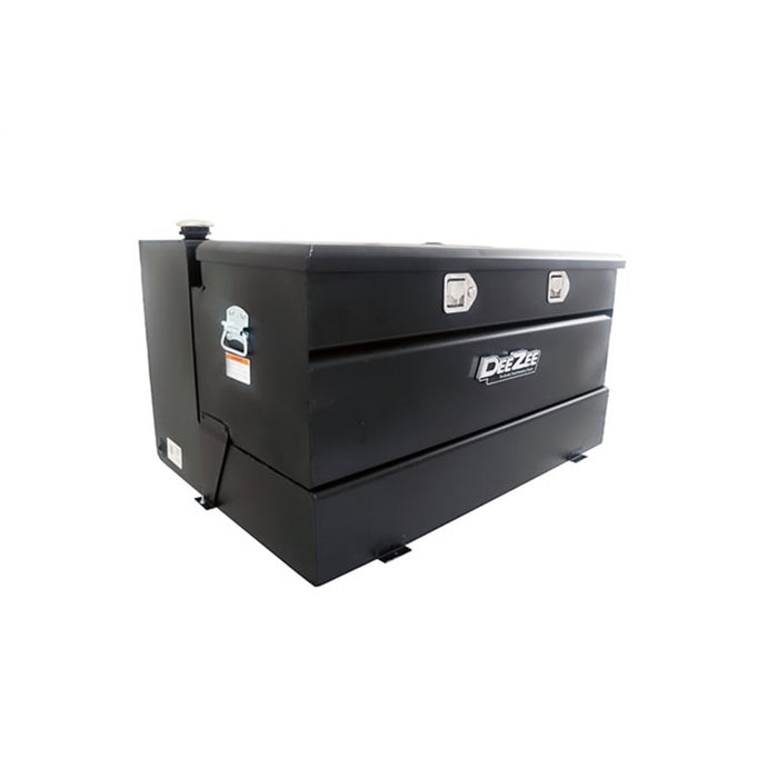 Dee Zee 92-Gal Gloss Black Aluminum Toolbox Combo Auxiliary Transfer Tank Model DZ92647XB