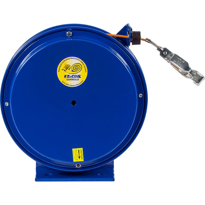 CoxReels 5/32" xs EZ-SD Series Safety System Spring Driven Static Discharge Cord Reel 5/32" x 35 ft. Stainless Steel Cable - 50A Clamp - Cable Included Model EZ-SD-35-1