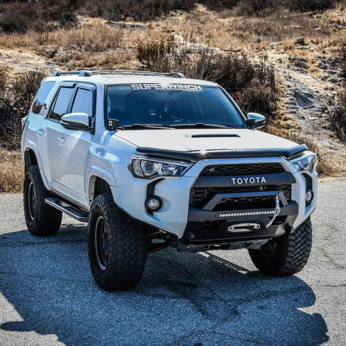 Westin Pro-Series Winch Mount Front Bumper With Angular Bull Bar Textured Black Model 58-411155ABK