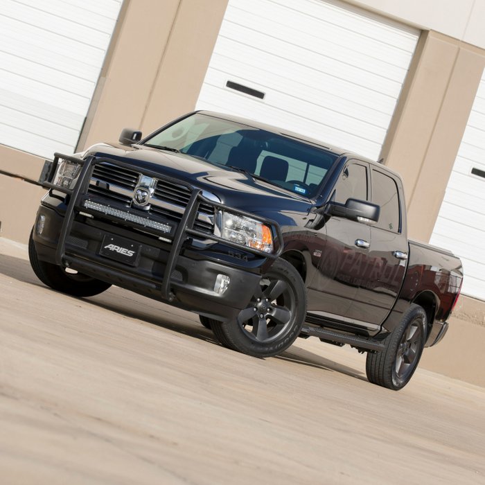 ARIES AdvantEDGE 5-1/2" x 91" Black Aluminum Running Boards Model 2556049