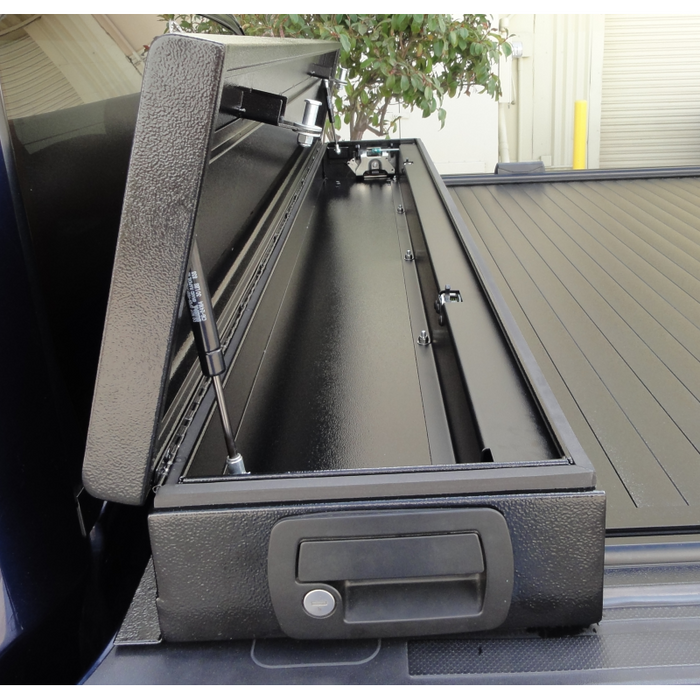 Truck Covers USA American Work Cover JR. Junior Size Toolbox and Hard Retractable Roll-up Combination Model CRJR200