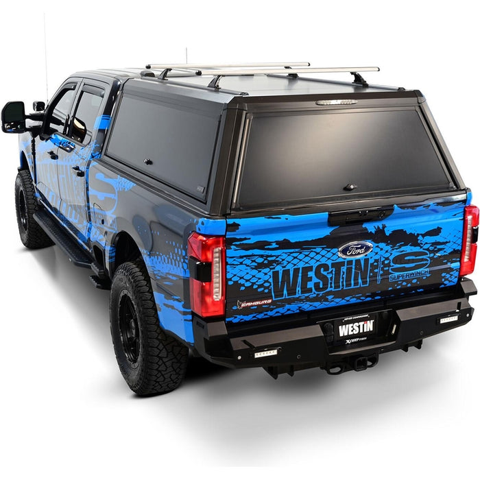 Westin EXP Truck Cap with Solid Front Glass Matte Black Model 16-14685