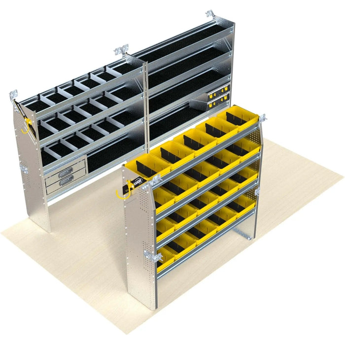 Ranger Design Aluminum Van Shelving Package for 14' Box Truck - Enclosed Trailer Model BTL-27