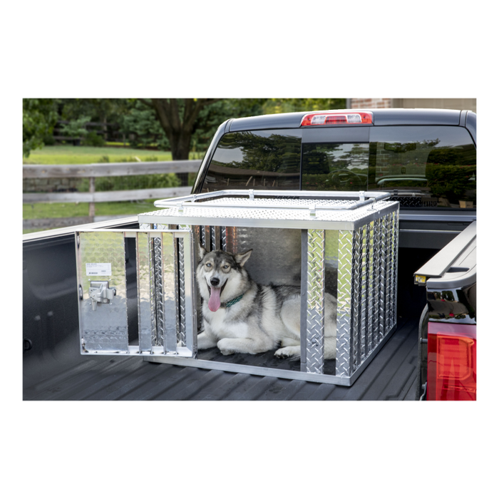 UWS Bright Aluminum 36" x 36" Single-Door Dog Box Model DB-3636