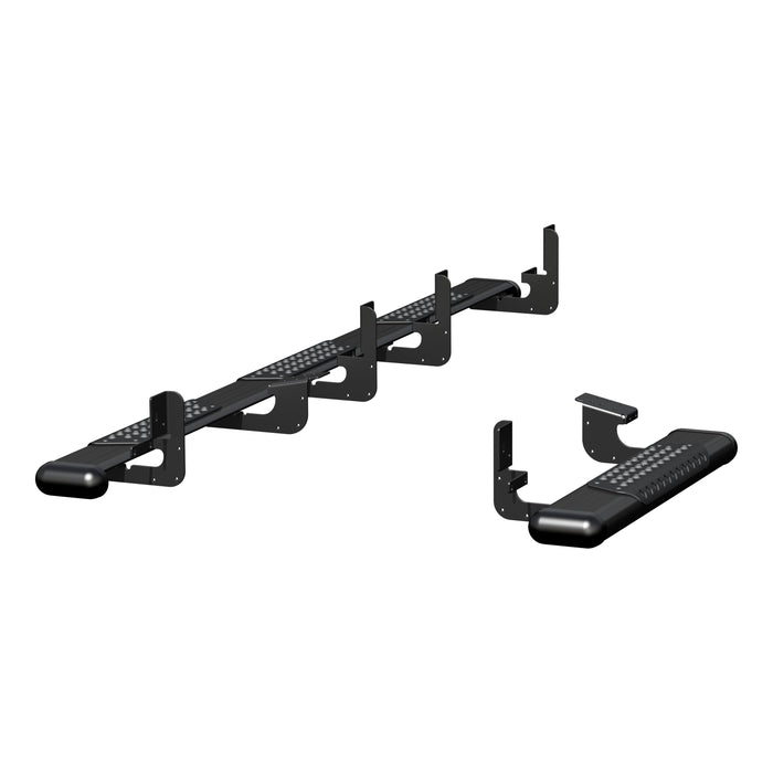 Luverne O-Mega II 6" x 36" 100" Black Aluminum Step Nerf Bars Model 584100-571477