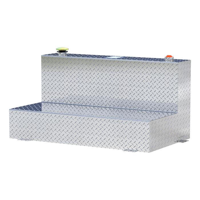 UWS Bright Aluminum 75-Gallon L-Shaped Aluminum Transfer Tank Model TT-75-L-T-P