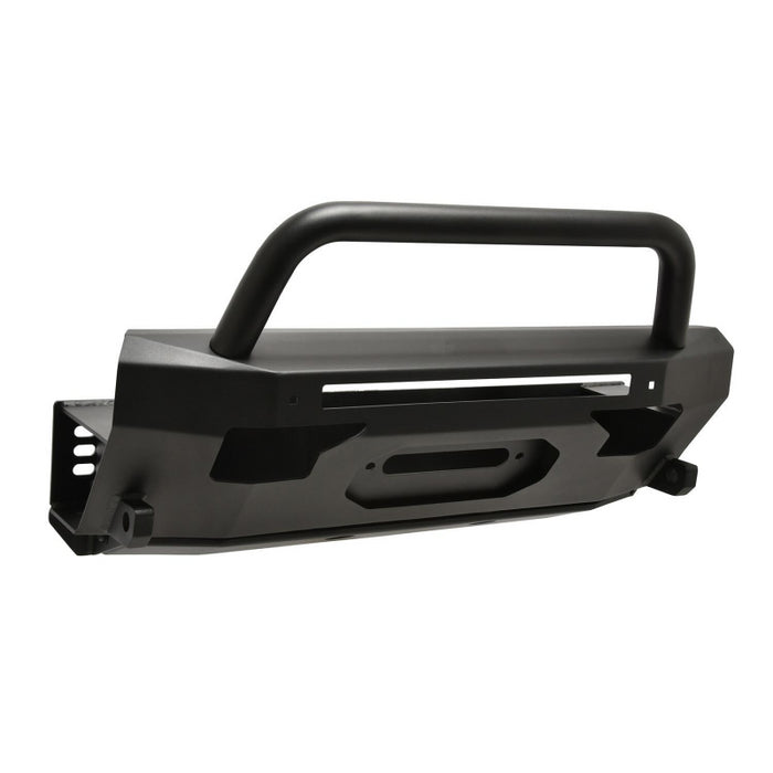 Westin Pro-Series Winch Mount Front Bumper With Round Bull Bar Textured Black Model 58-411155RBK