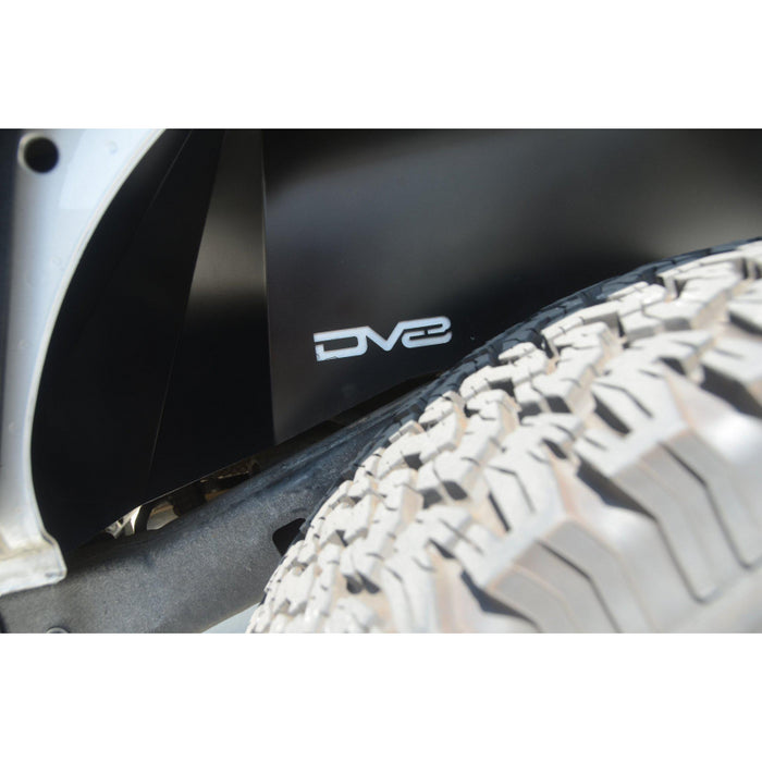 DV8 Offroad 2007-2018 Jeep Wrangler JK JKU Rear Inner Fenders , Black Model INFEND-01RB