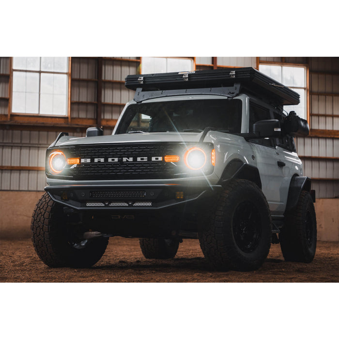 DV8 Offroad 2021-2025 Ford Bronco Competition Series Front Bumper Model FBBR-04